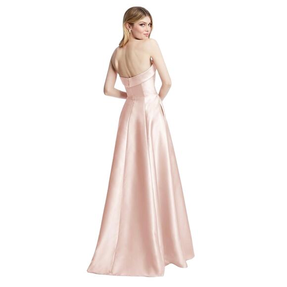 ALFRED SUNG Pink Strapless Maxi Dress - Picture 2 of 7